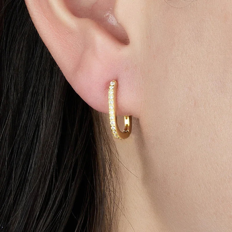 [ElanLuxe]Melissa Oval Hoop Earrings