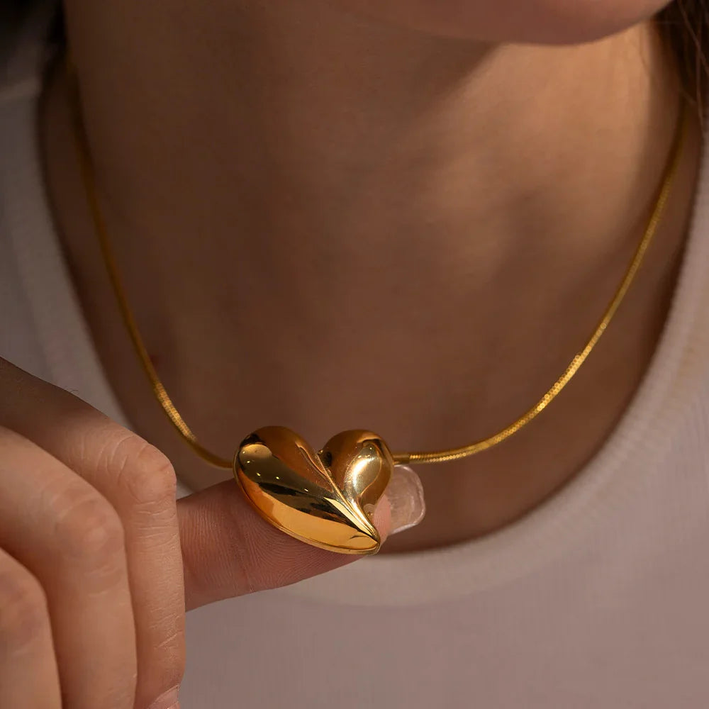 [ElanLuxe]Dorothea Heart Necklace