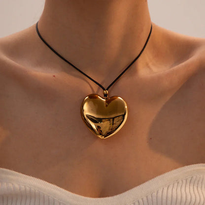[ElanLuxe]Ophelia Gold Heart Necklace