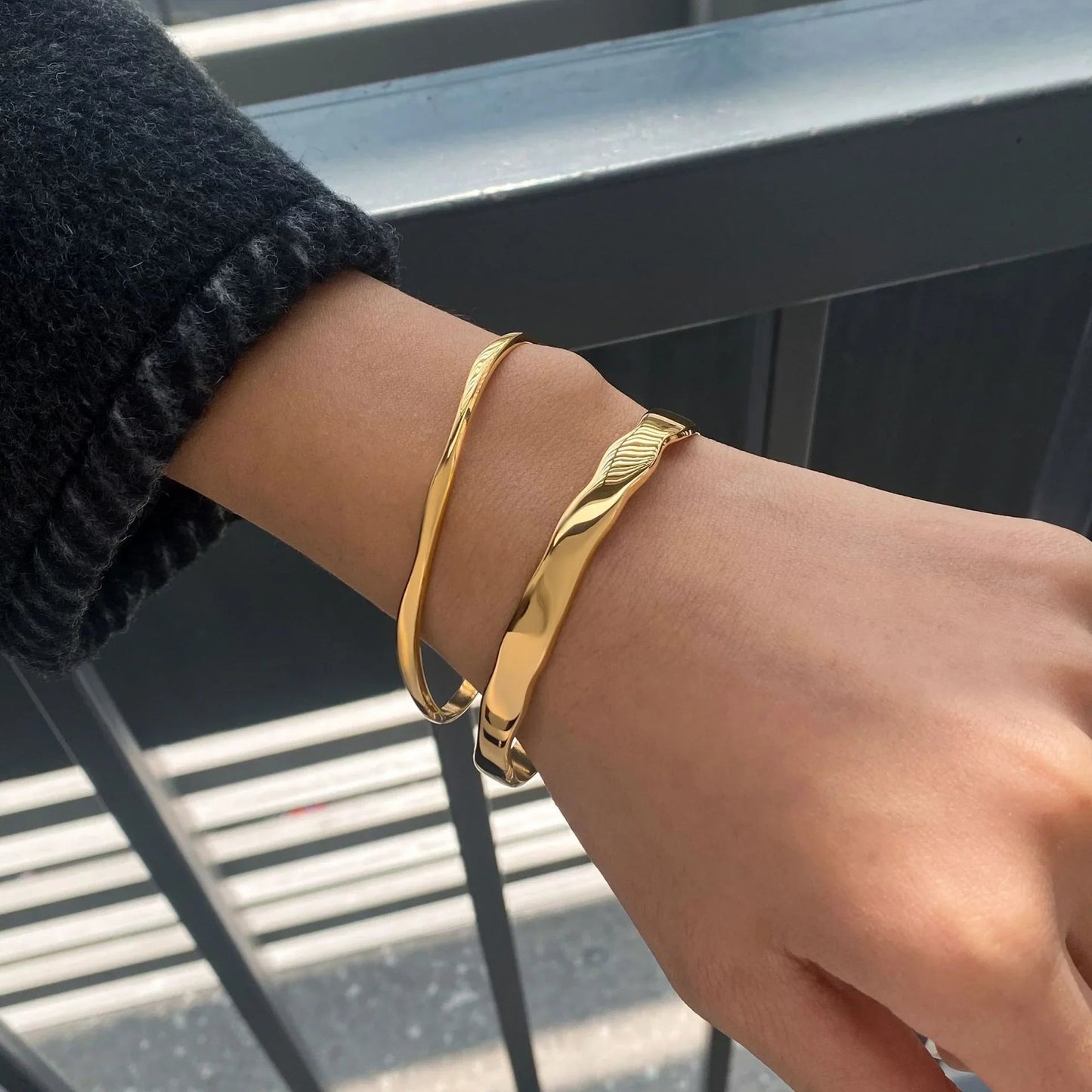 [ElanLuxe]Haisley Gold Bangle