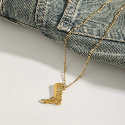 [ElanLuxe]Makayla Gold Boot Pendant