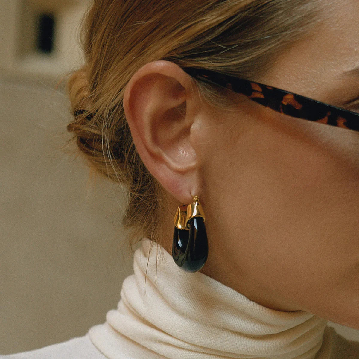 [ElanLuxe]Leighton Chunky Enamel Hoops