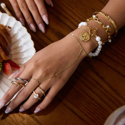 [ElanLuxe]Mimi Golden Hand Chain