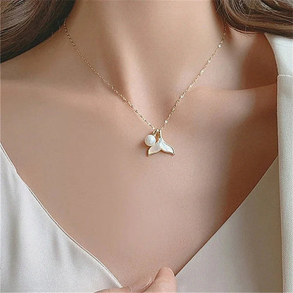 [ElanLuxe]Mermaid Freshwater Pearl Necklace
