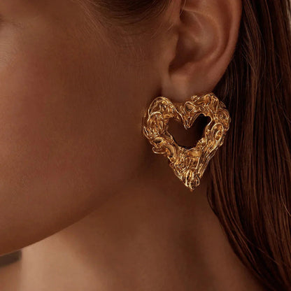 [ElanLuxe]Helene Heart Earrings