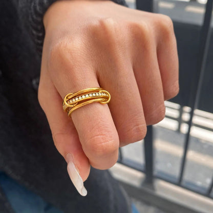 [ElanLuxe]Divine Diamond Ring Stack