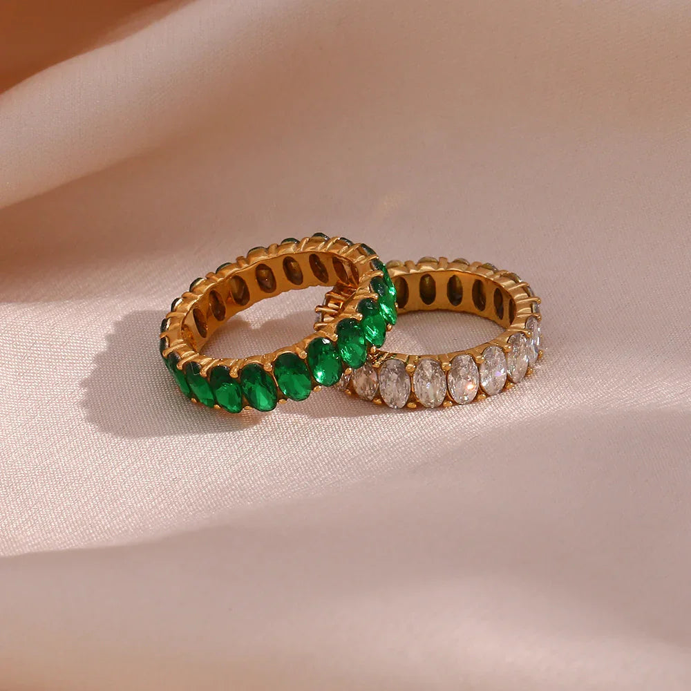 [ElanLuxe]Antoinette Diamond Simulant Gold Ring