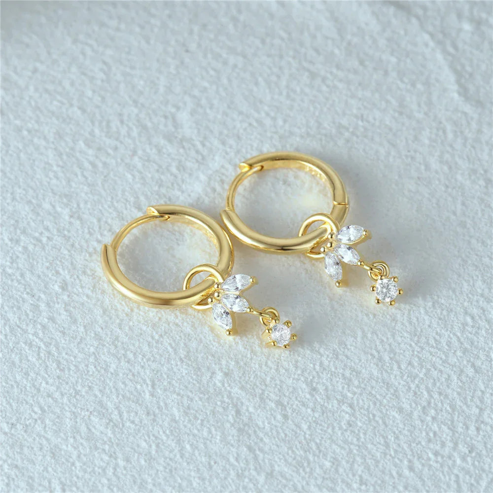 [ElanLuxe]Brooke Removable Charm Hoops