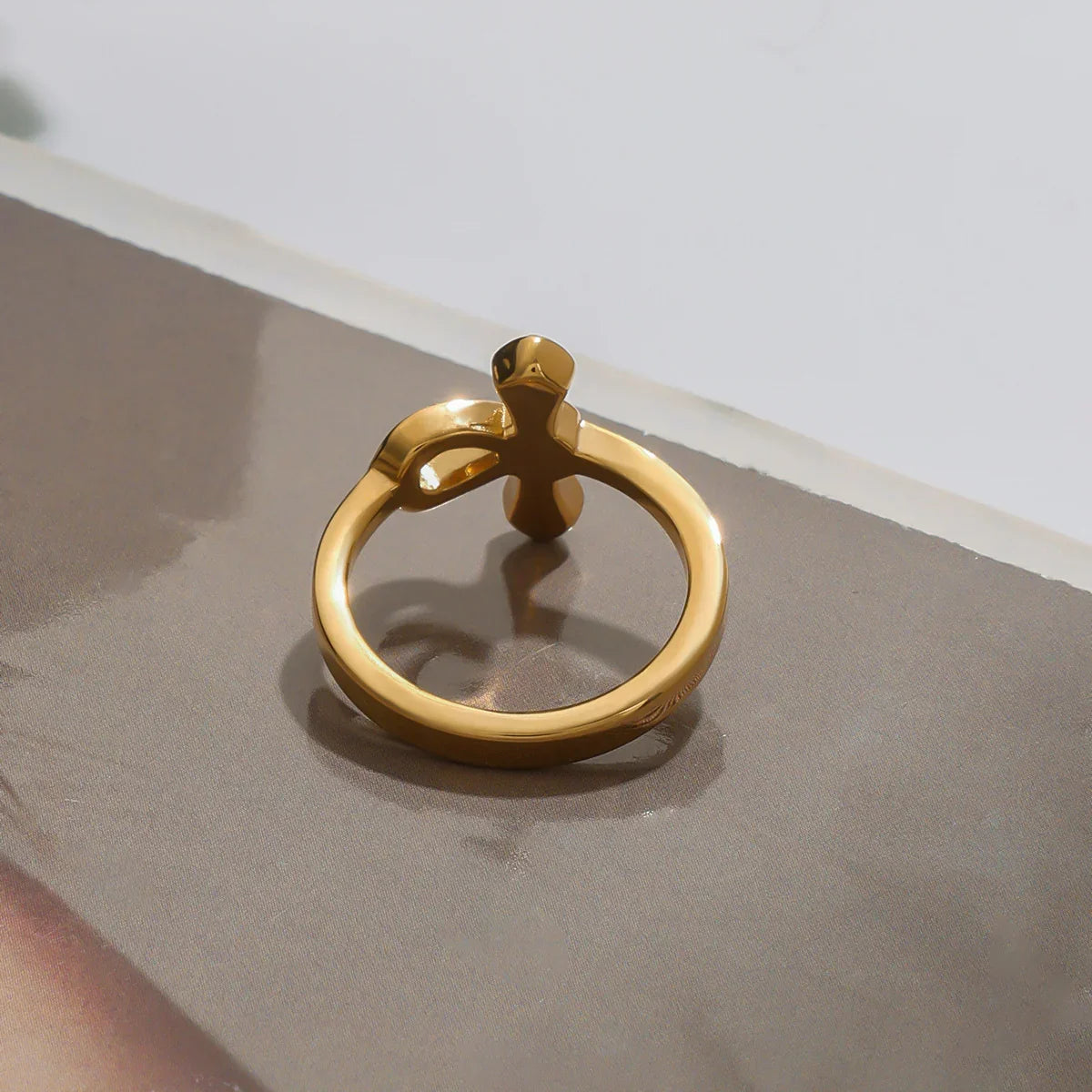 [ElanLuxe]Joy Diamond Knot Gold Ring
