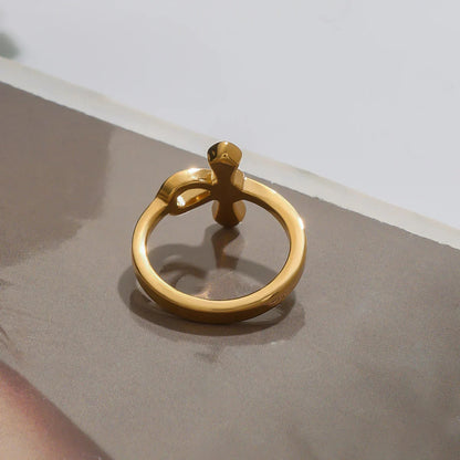 [ElanLuxe]Joy Diamond Knot Gold Ring