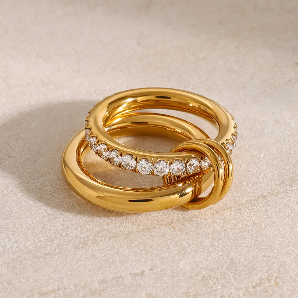 [ElanLuxe]Alison Stacked Diamond Ring