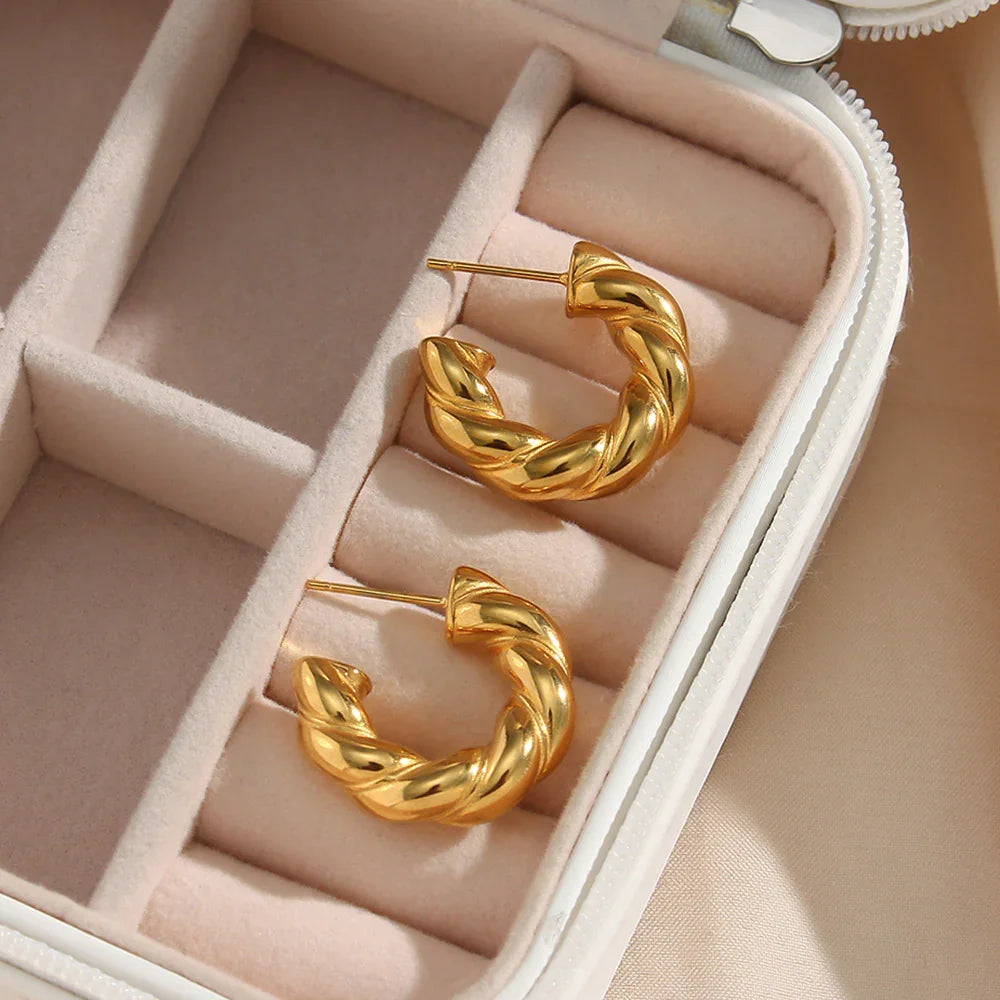 [ElanLuxe]Naomi Twist Earrings