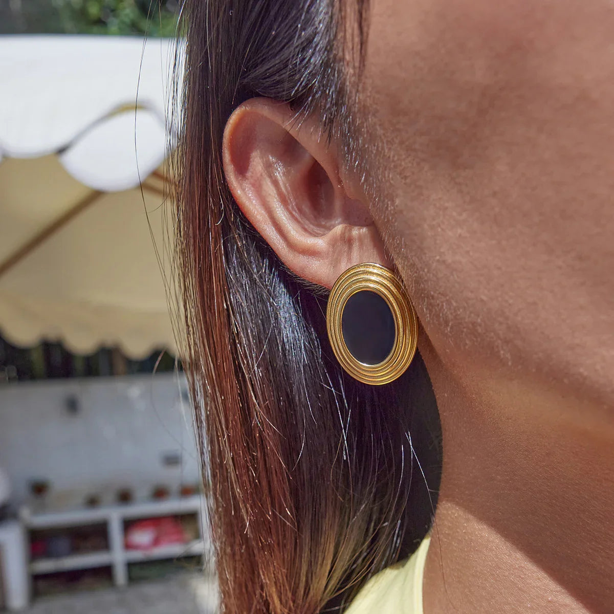 [ElanLuxe]Ruthie Gold Enamel Earrings
