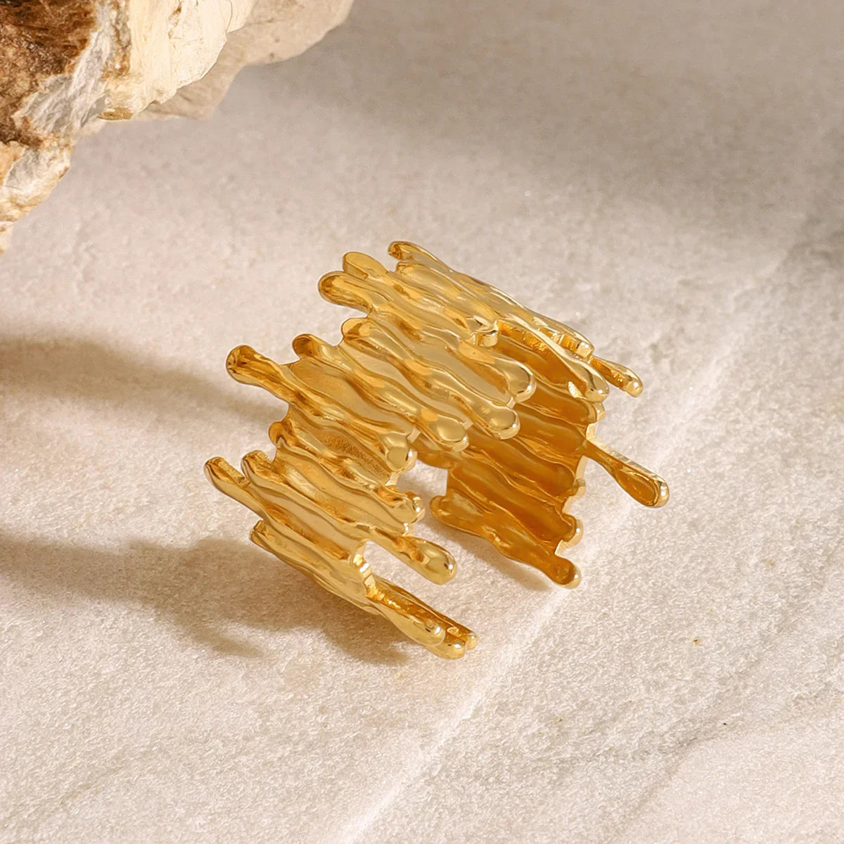 [ElanLuxe]Zoella Abstract Gold Ring