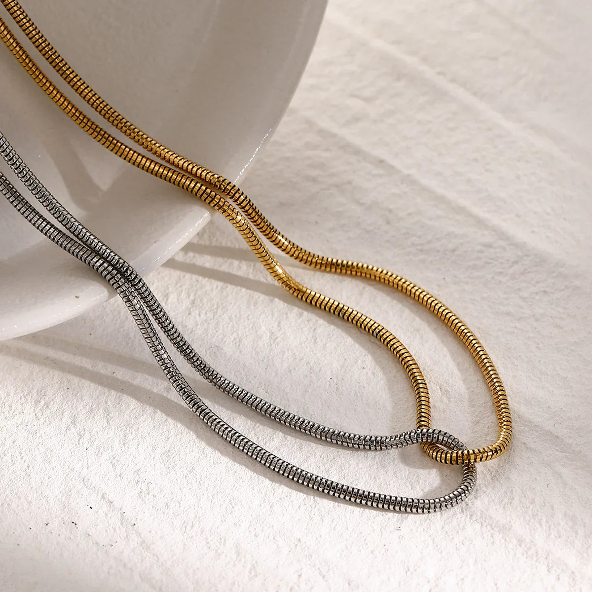 [ElanLuxe]Talia Two Tone Necklace