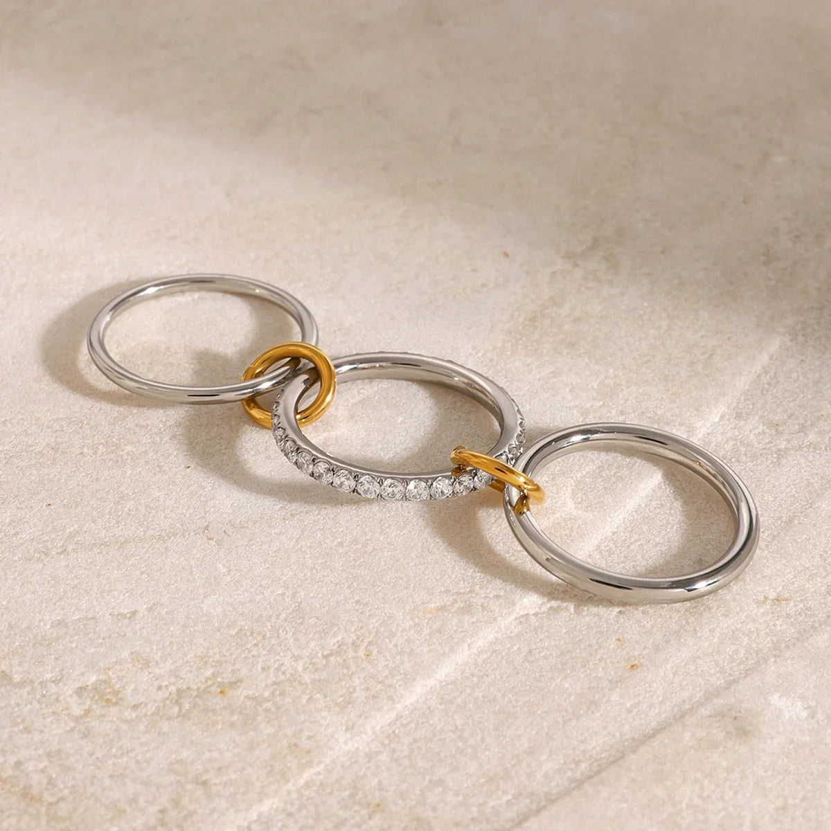 [ElanLuxe]Desiree Stacked Diamond Ring
