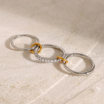 [ElanLuxe]Desiree Stacked Diamond Ring