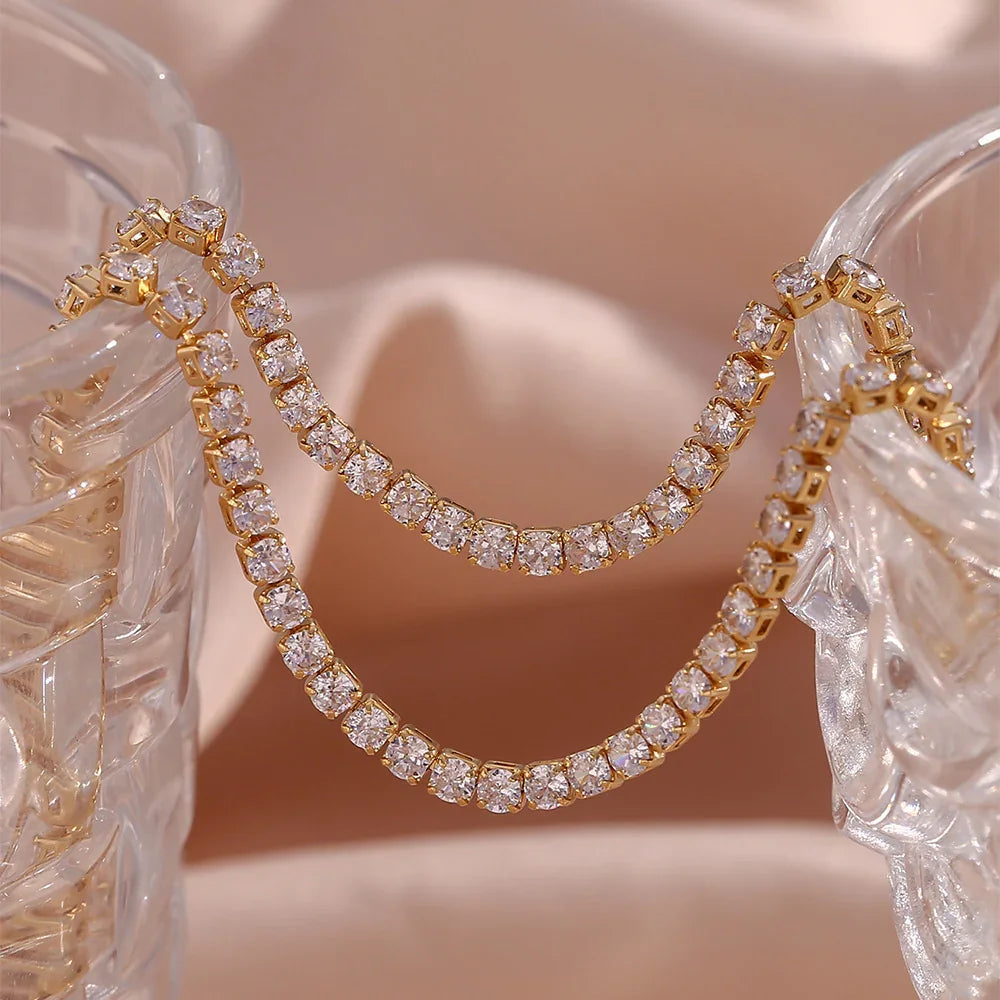 [ElanLuxe]Isolde Diamond Tennis Necklace