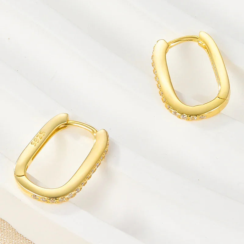 [ElanLuxe]Melissa Oval Hoop Earrings