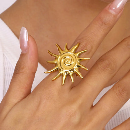 [ElanLuxe]Solstice Golden Sun Ring