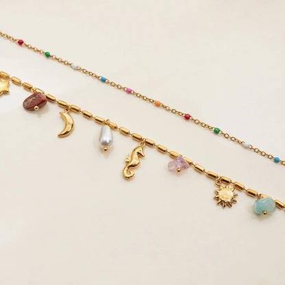 [ElanLuxe]Cambria Coastal Charm Layered Necklace