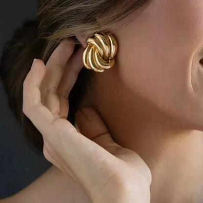 [ElanLuxe]Floriana Gold Earrings
