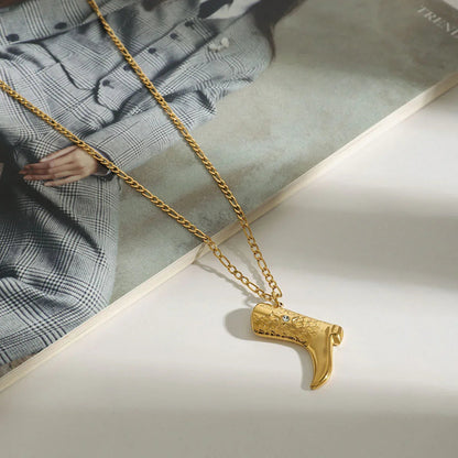 [ElanLuxe]Makayla Gold Boot Pendant