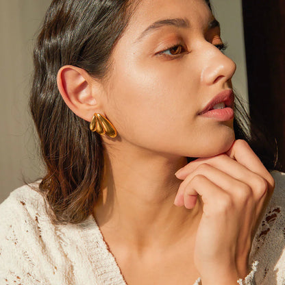 [ElanLuxe]Saffron Gold Earrings