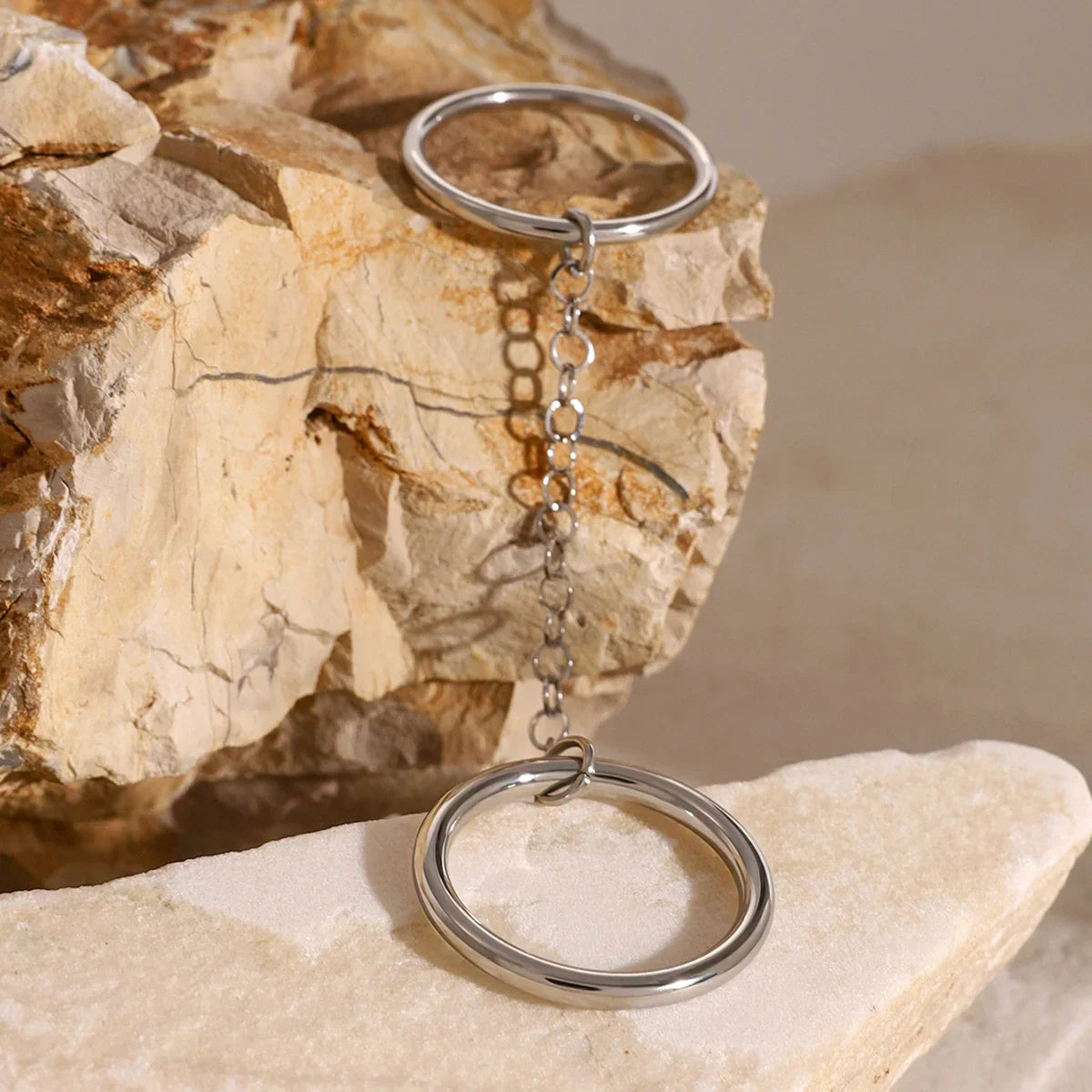 [ElanLuxe]Bridget Chain Stacked Ring