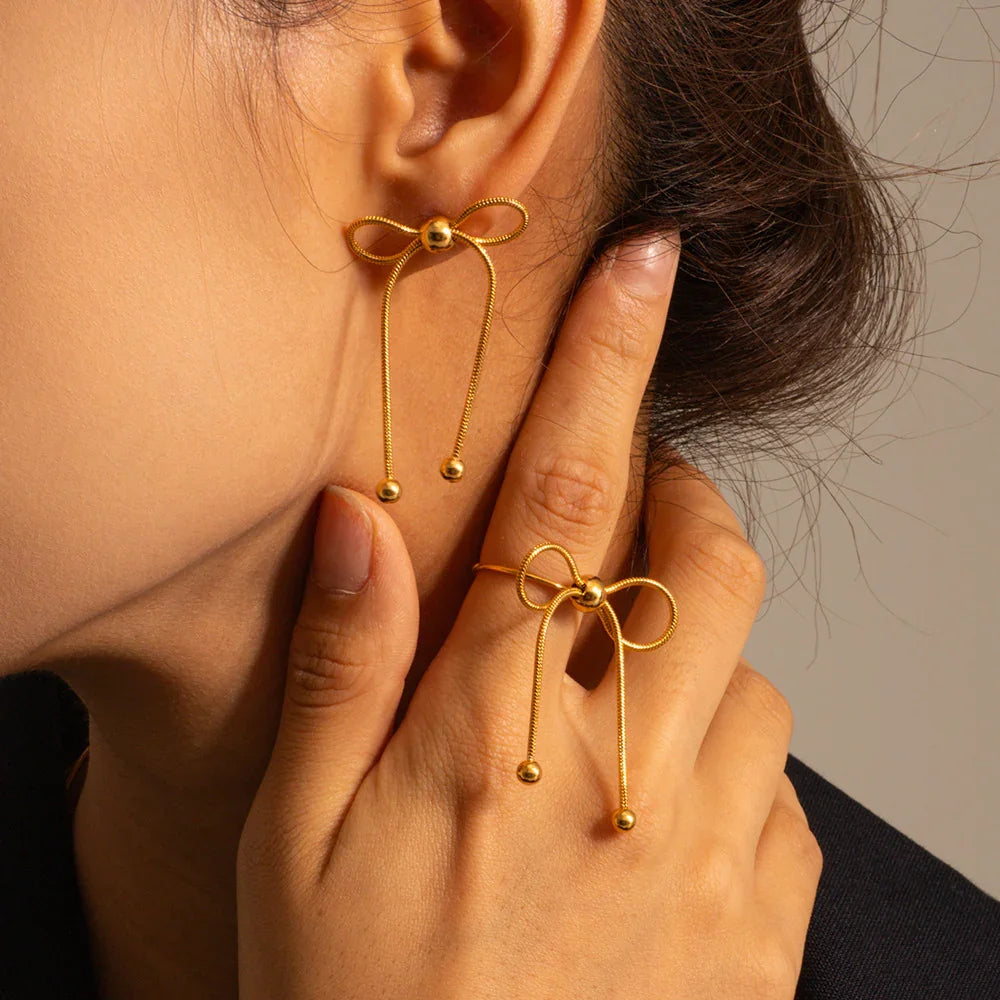 [ElanLuxe]Annie Gold Earrings