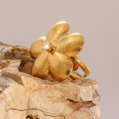 [ElanLuxe]Flora Gold Petal Ring