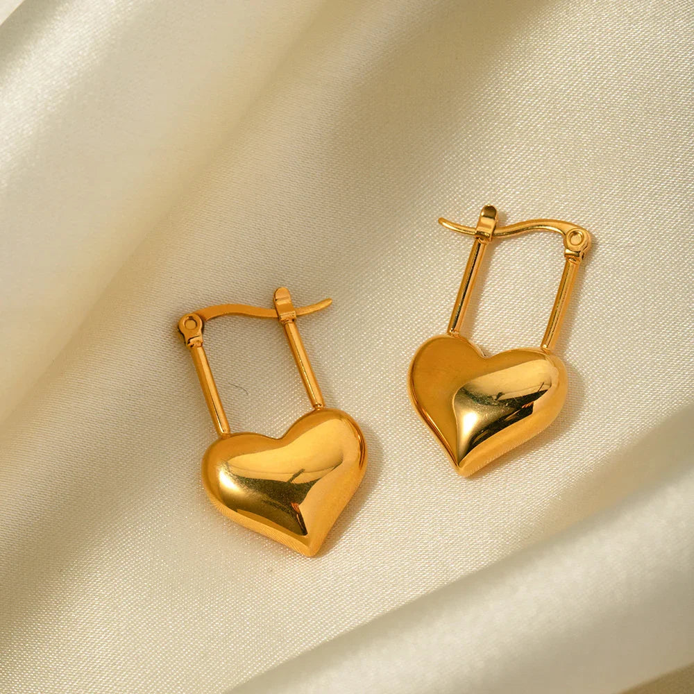 [ElanLuxe]Jessamine Heart Earrings