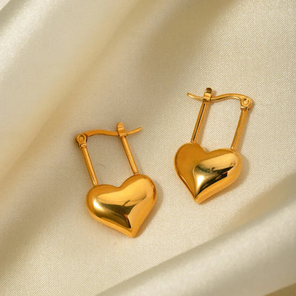 [ElanLuxe]Jessamine Heart Earrings