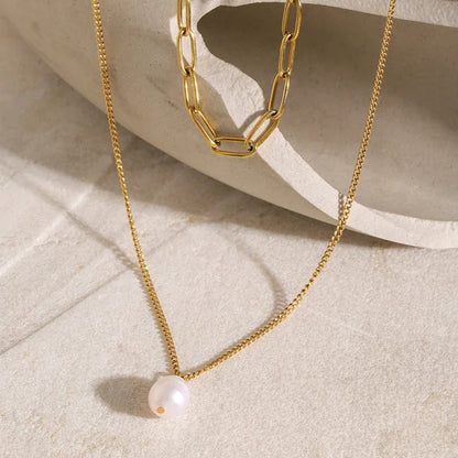 [ElanLuxe]Undine Freshwater Pearl Necklace