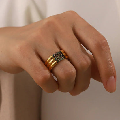 [ElanLuxe]Serenity Diamond Gold Ring