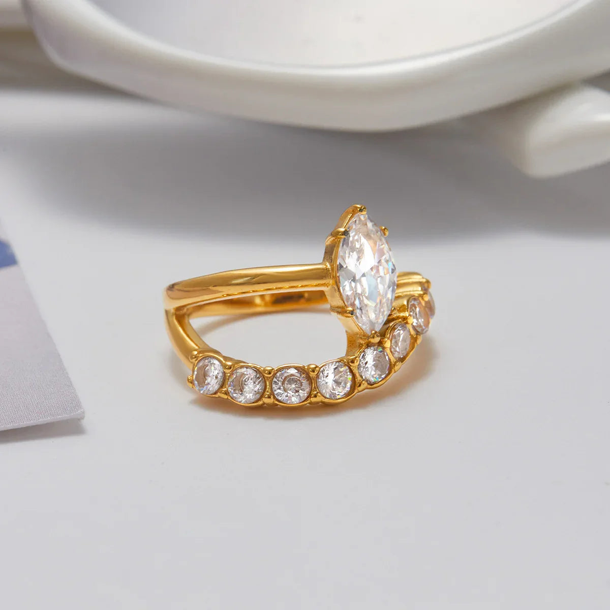 [ElanLuxe]Calina Marquise Diamond Ring