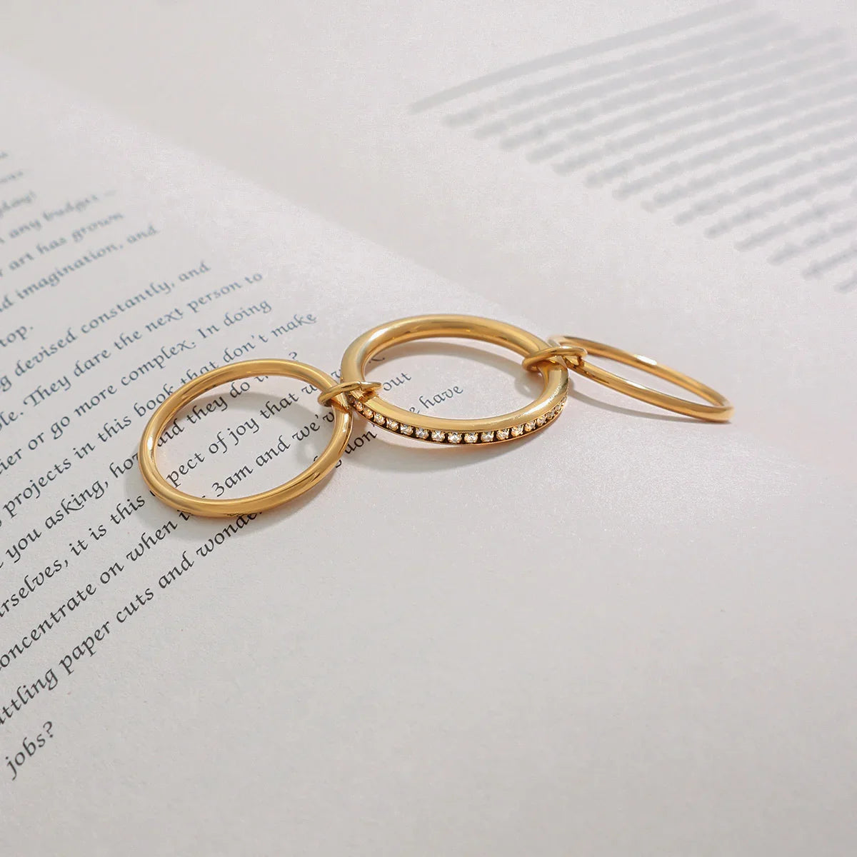 [ElanLuxe]Divine Diamond Ring Stack
