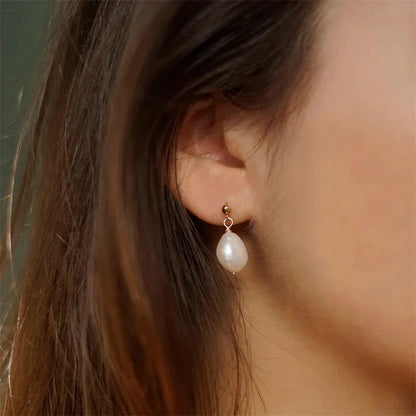 [ElanLuxe]Gloria Freshwater Pearl Earrings