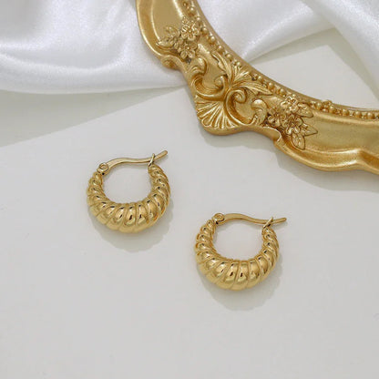 [ElanLuxe]Croissant Hoop Earrings