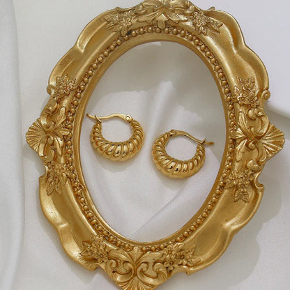 [ElanLuxe]Croissant Hoop Earrings