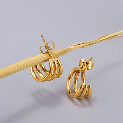 [ElanLuxe]Cradle Gold Earrings