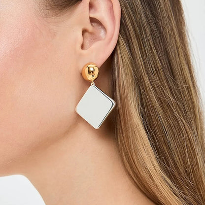 [ElanLuxe]Kelly Geometric Drop Earrings