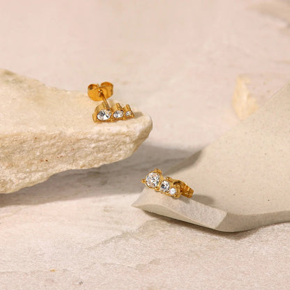 [ElanLuxe]Lira Gold Earrings