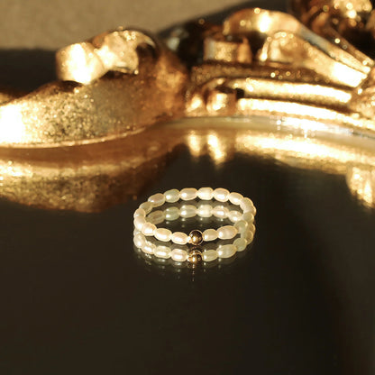 [ElanLuxe]Aurora Pearl Band Ring
