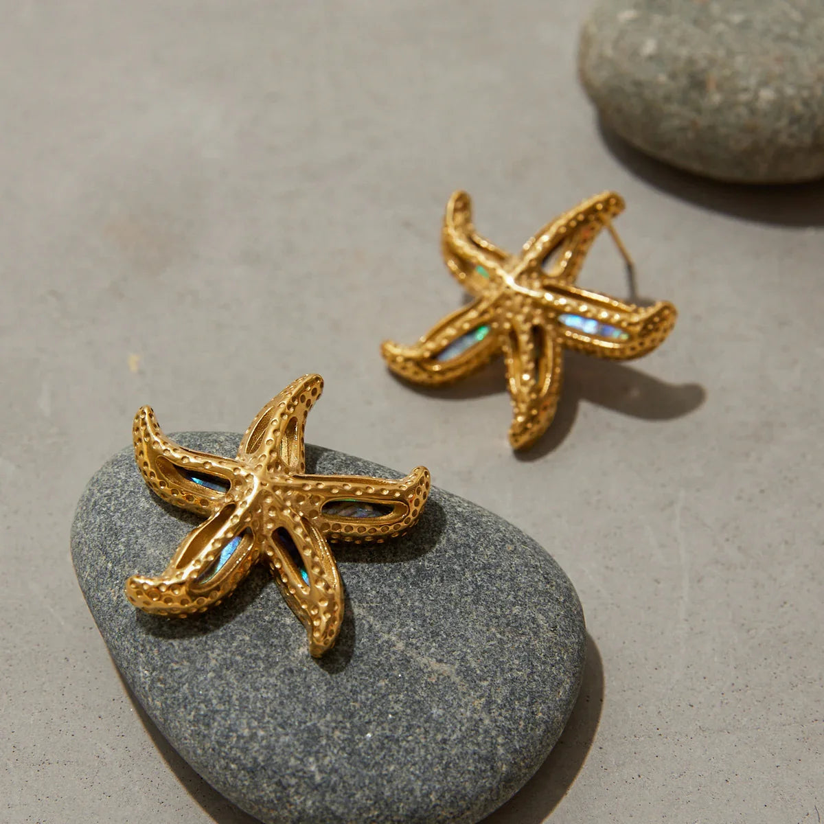 [ElanLuxe]Aquatta Gold Starfish Earrings