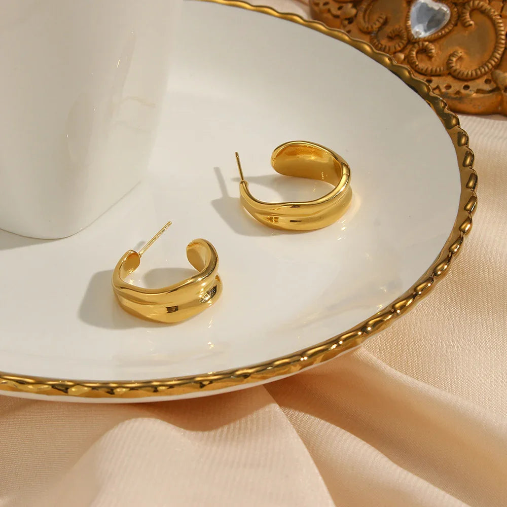 [ElanLuxe]Emily Wave Earrings