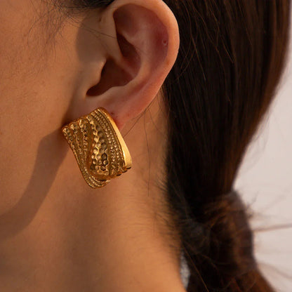 [ElanLuxe]Marigold Gold Earrings