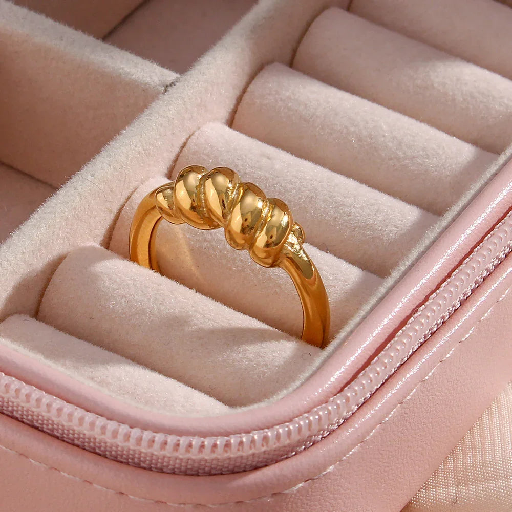 [ElanLuxe]Lacrima Gold Ring