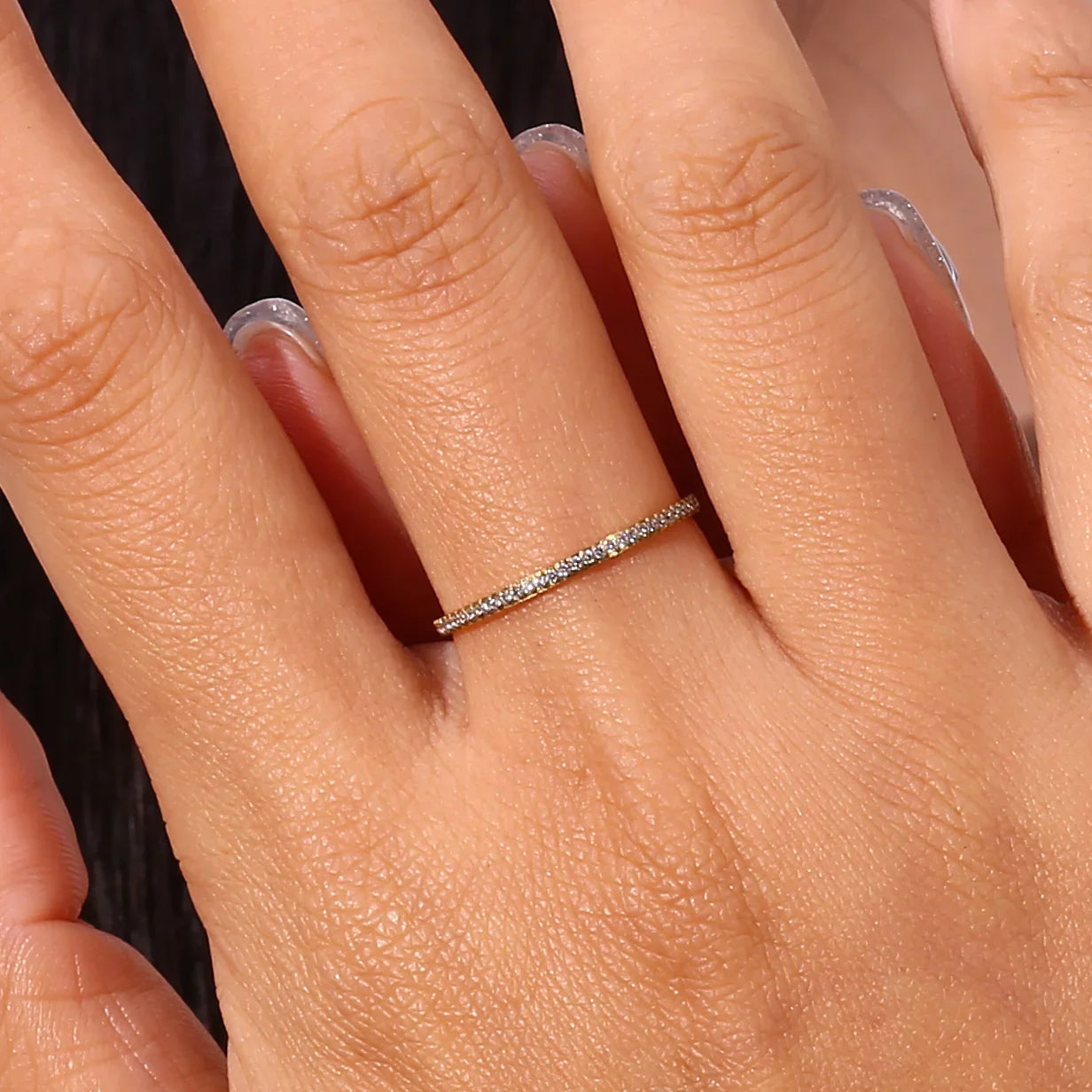 [ElanLuxe]Zarra Paved Gold Ring