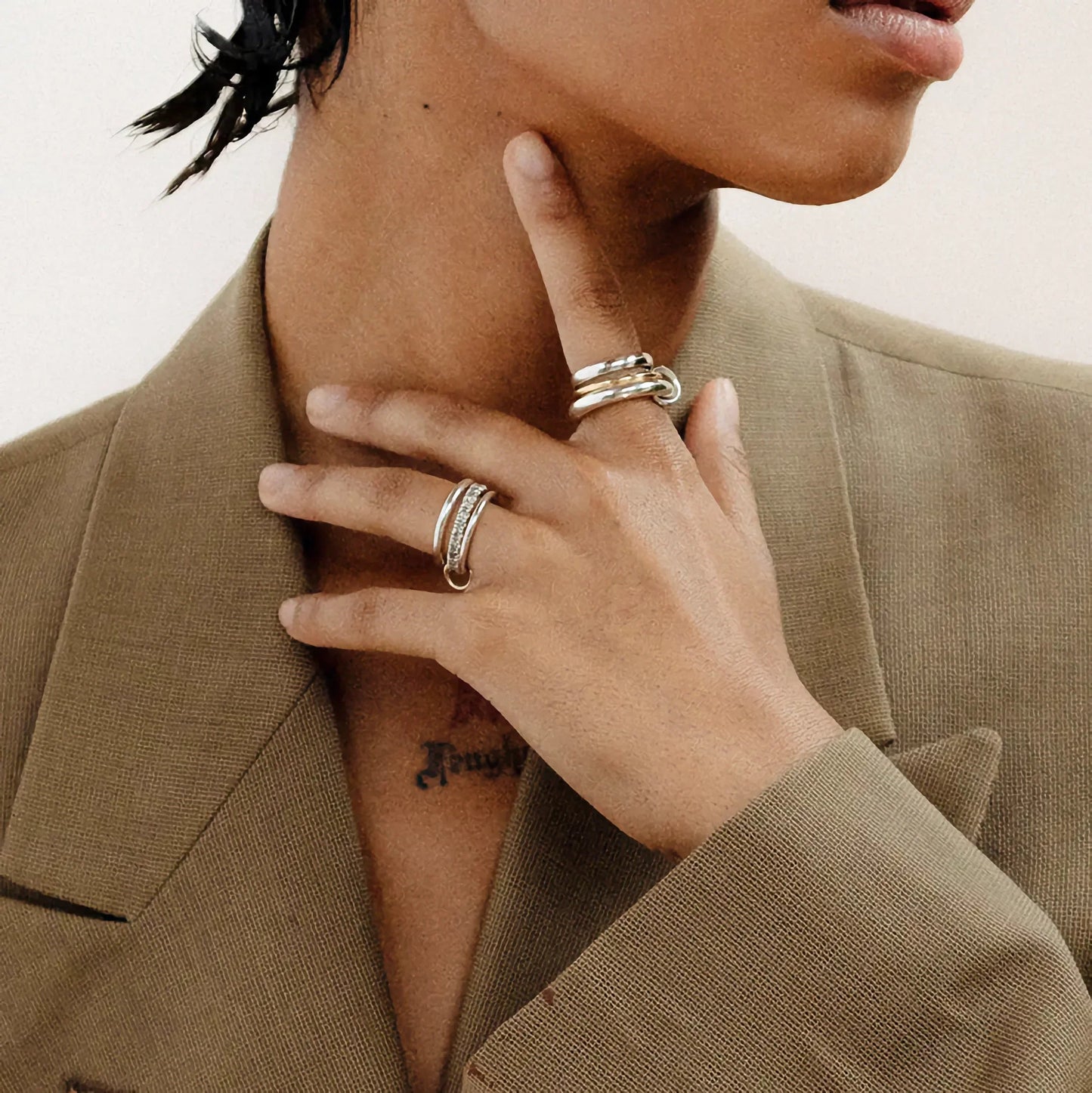 [ElanLuxe]Canaria Stacked Ring